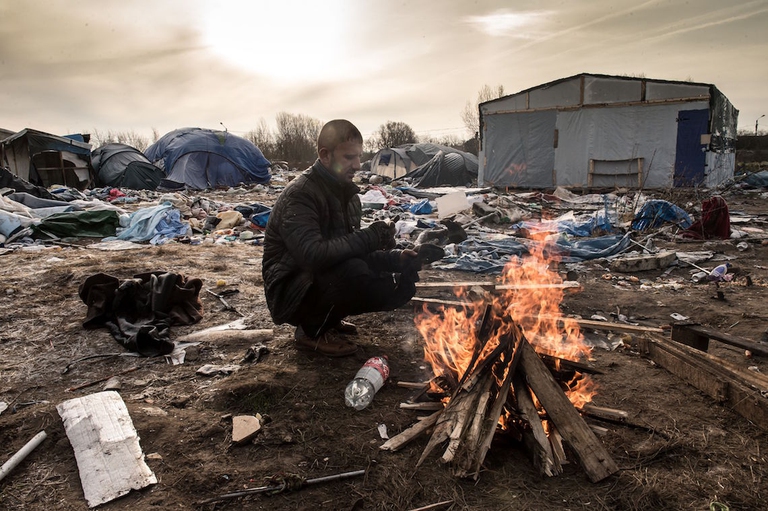 Rifugiato Calais Francia