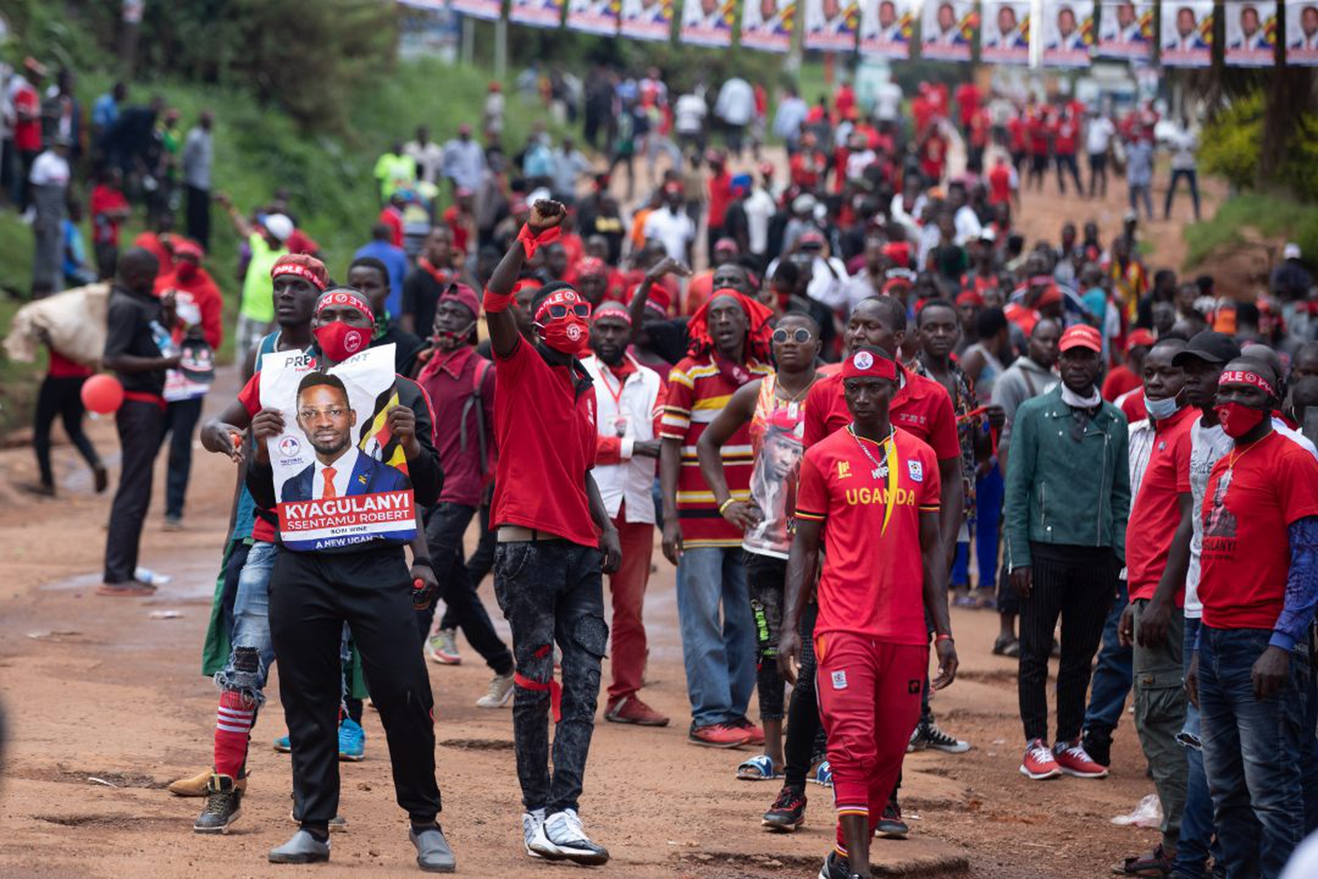La campagna elettorale in Uganda del candidato Bobi Wine