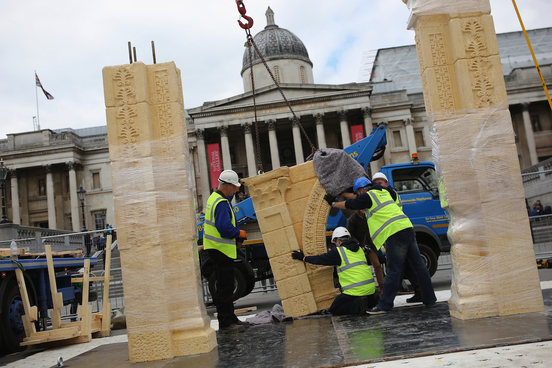 The Triumphal Arch of Palmyra rebuilt in Trafalgar Square