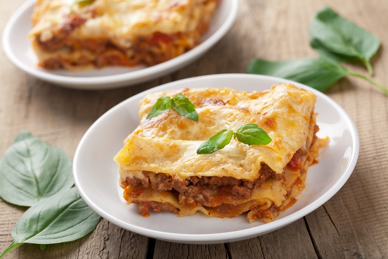 Piatto di lasagne alla bolognese