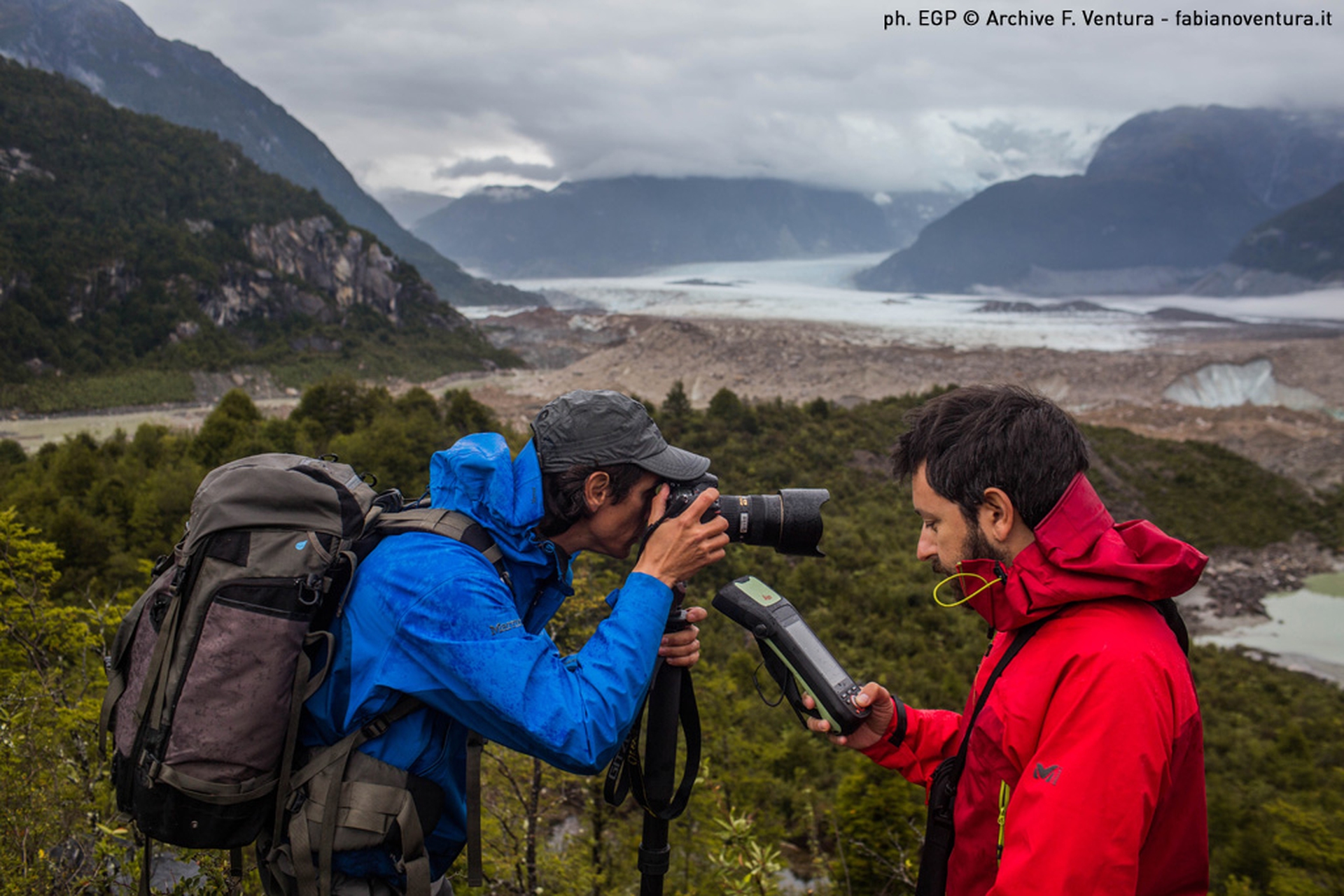 Georeferenzazione dei transetti fotografici sul ghiacciaio Exploradores