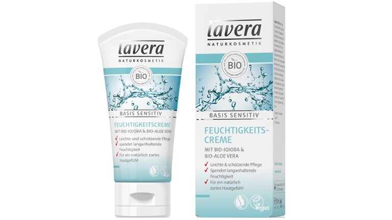 Lavera Basis Sensitiv Crema Idratante con Jojoba e Aloe Vera Biologici