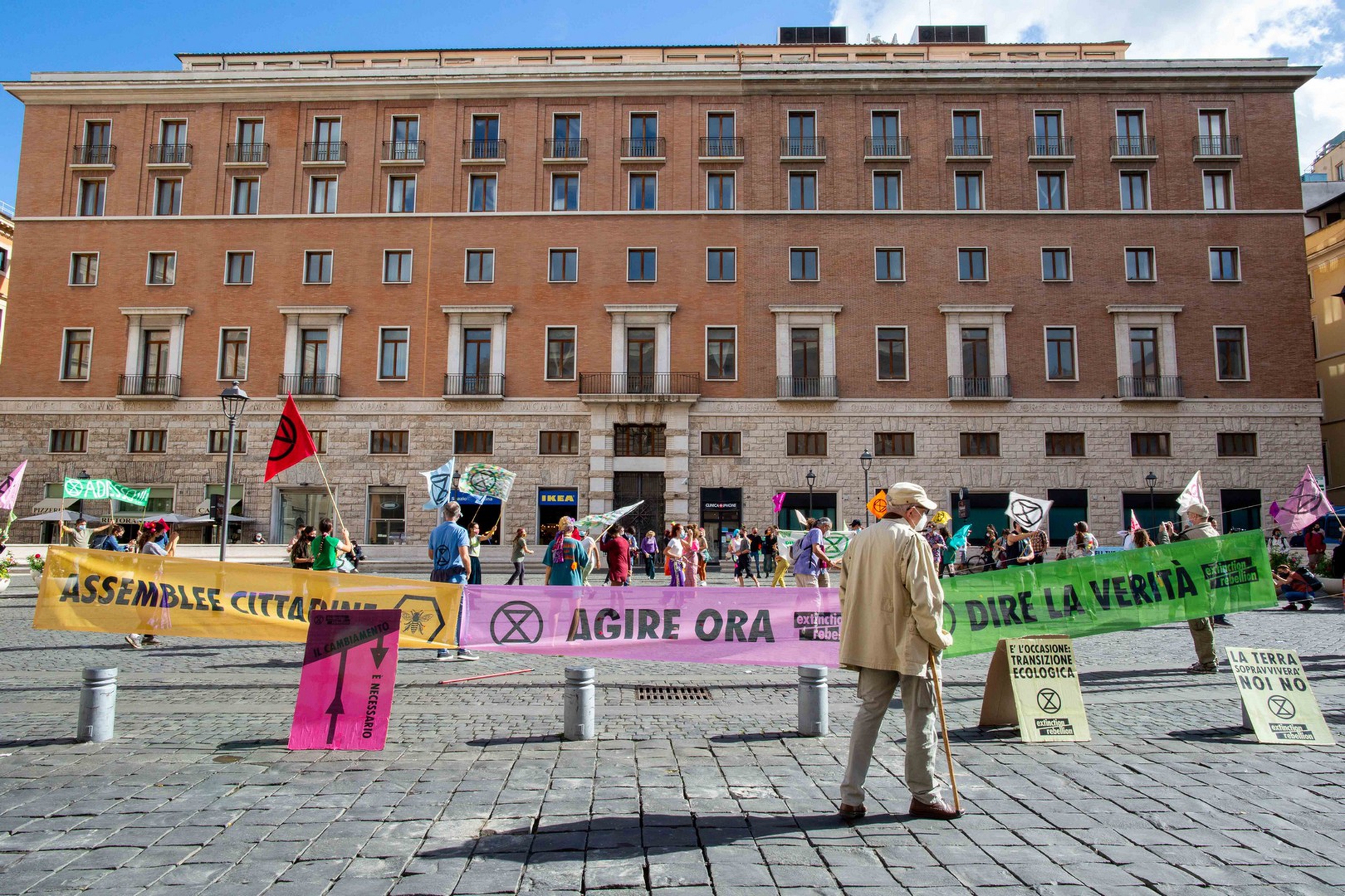 L'azione di Extinction rebellion di lunedì 5 ottobre