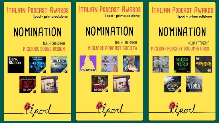 Le nomination di LifeGat a ilpod, il primo premio miglior podcast italiano.