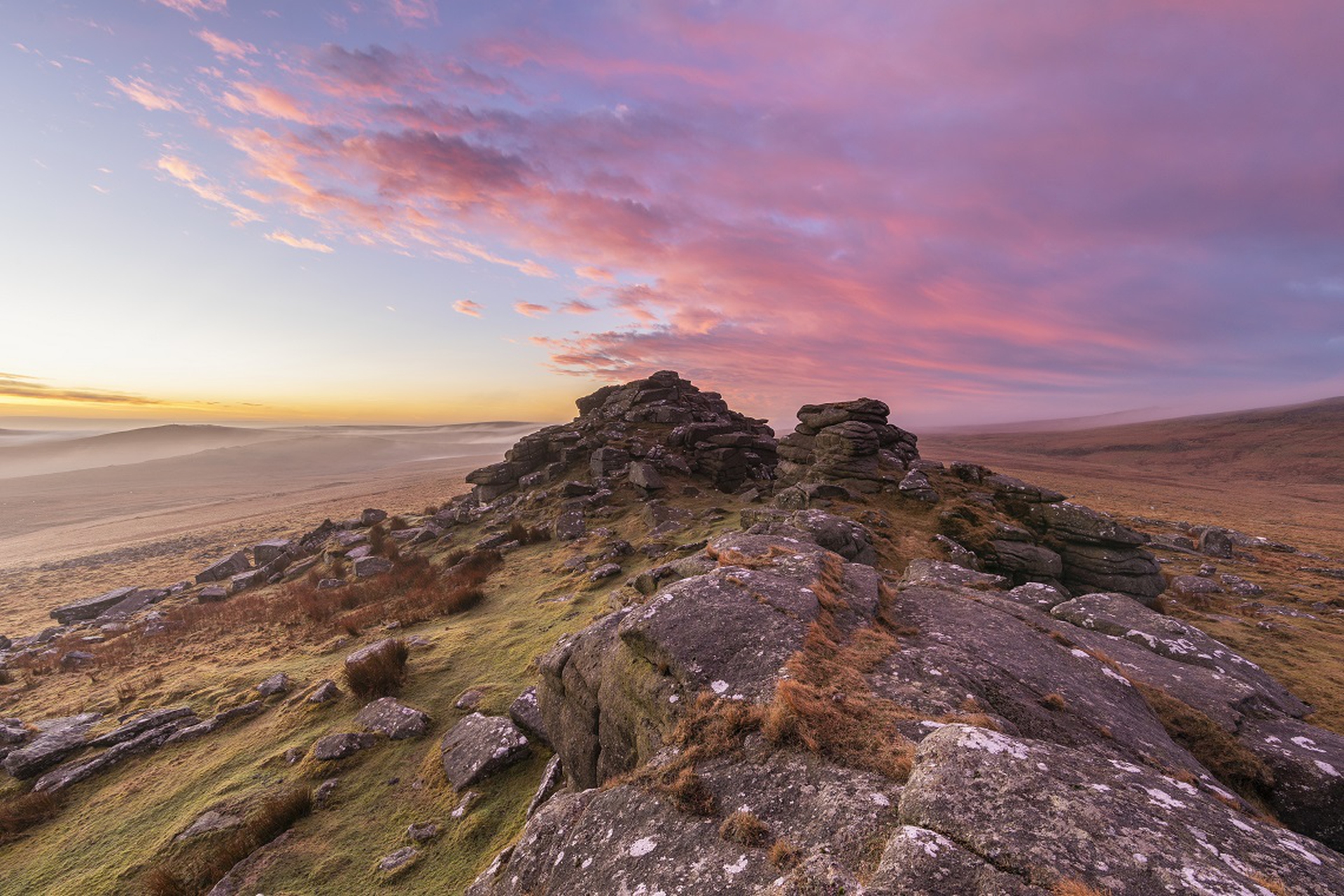 West Mill Tor nel parco nazionale di Dartmoor