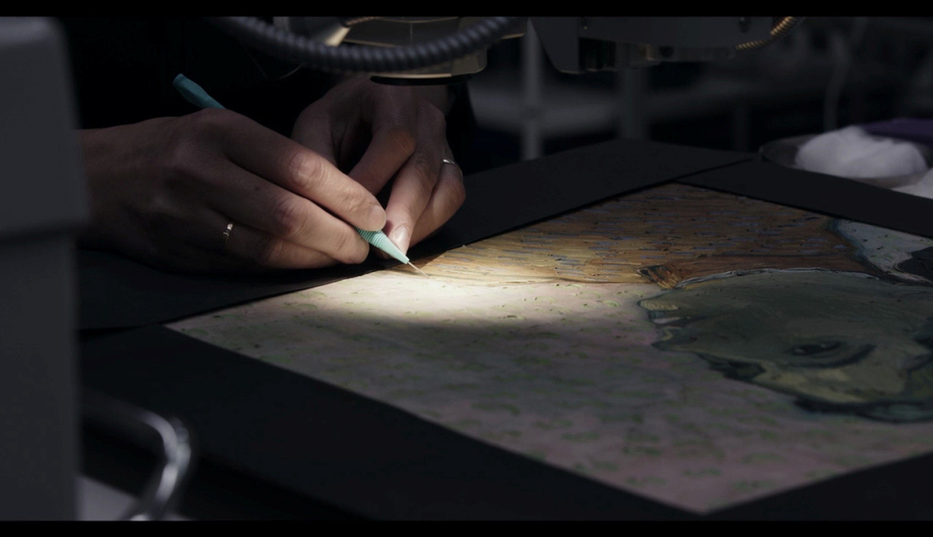 Atelier del restauro, Kröller-Müller Museum. Dal film Van Gogh tra il grano e il cielo