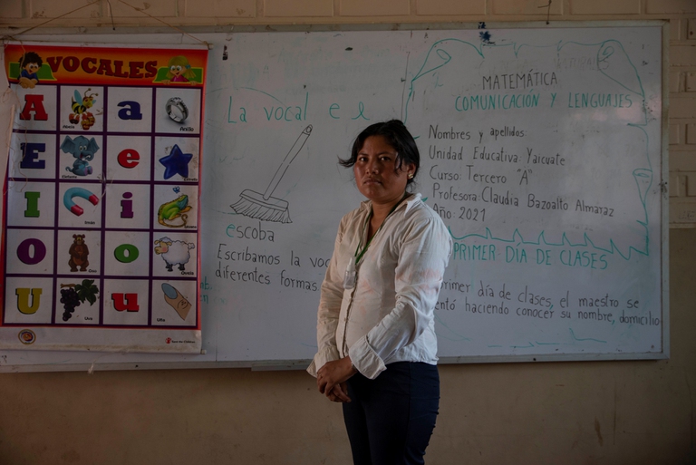 Teacher in the Yuqui village of Bía Recuaté