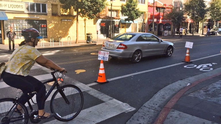 coni pista ciclabile san francisco