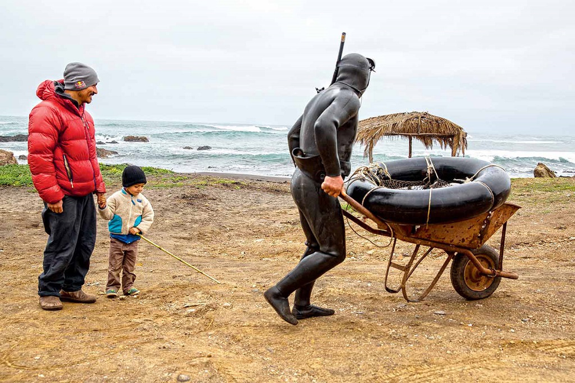 Ramon Navarro con il figlio eil padre