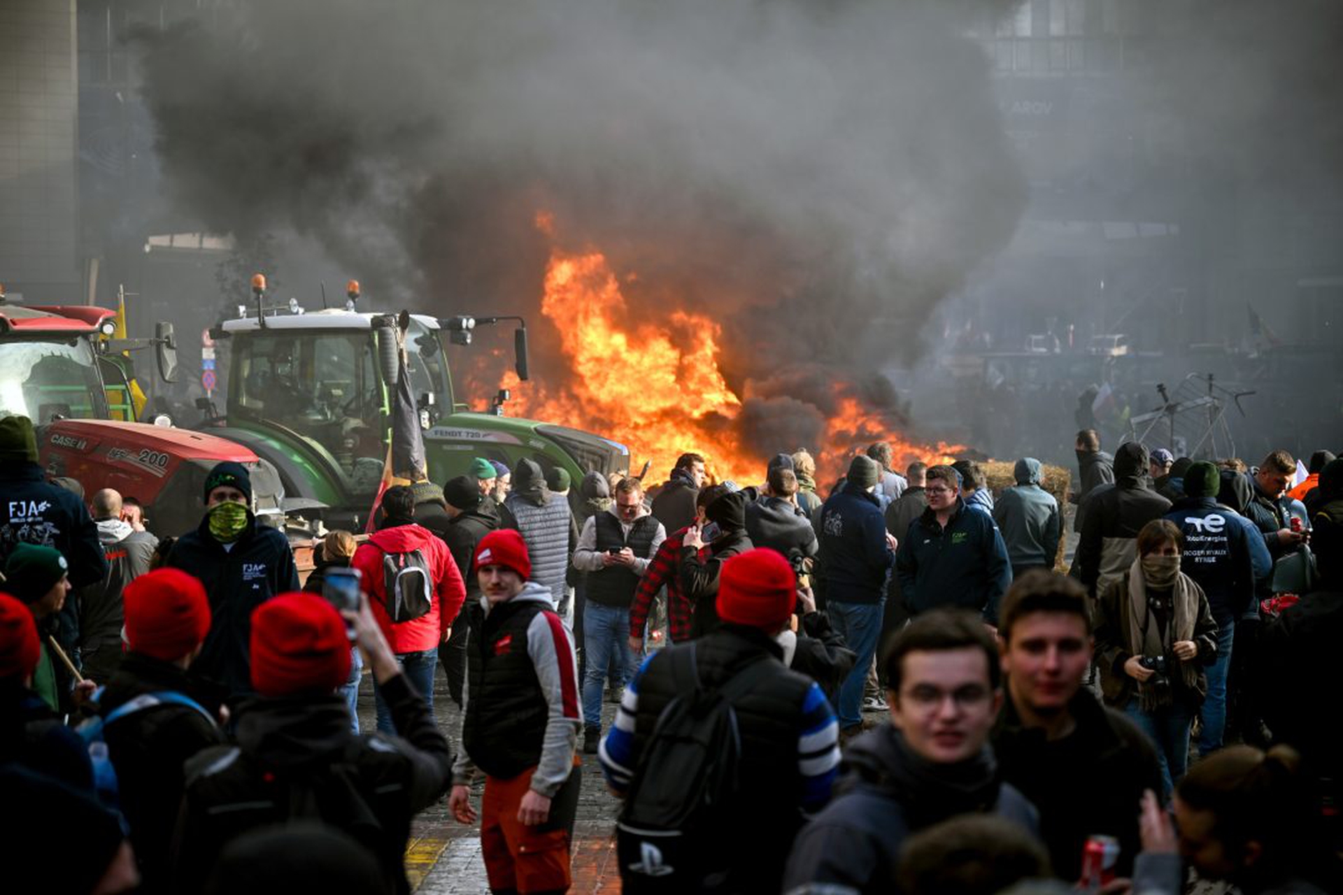 Farmers protest against EU policies in Brussels