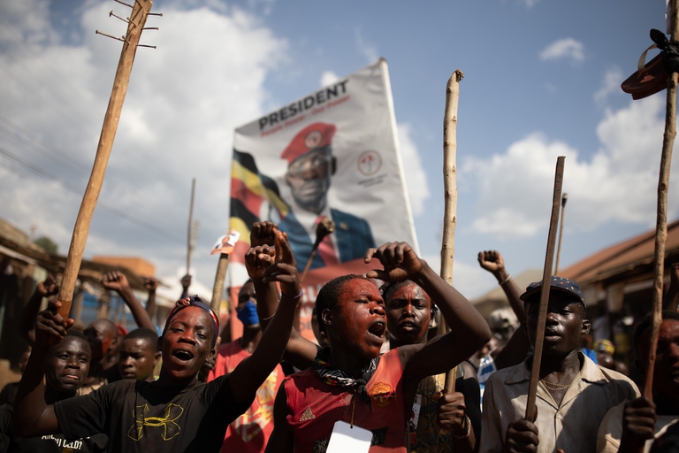 Bobi Wine supporters, Uganda elections