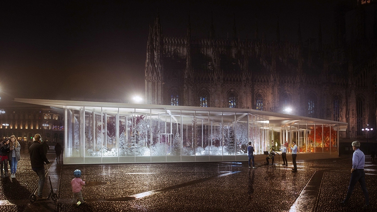 Padiglione Living Nature_illuminazione notturna