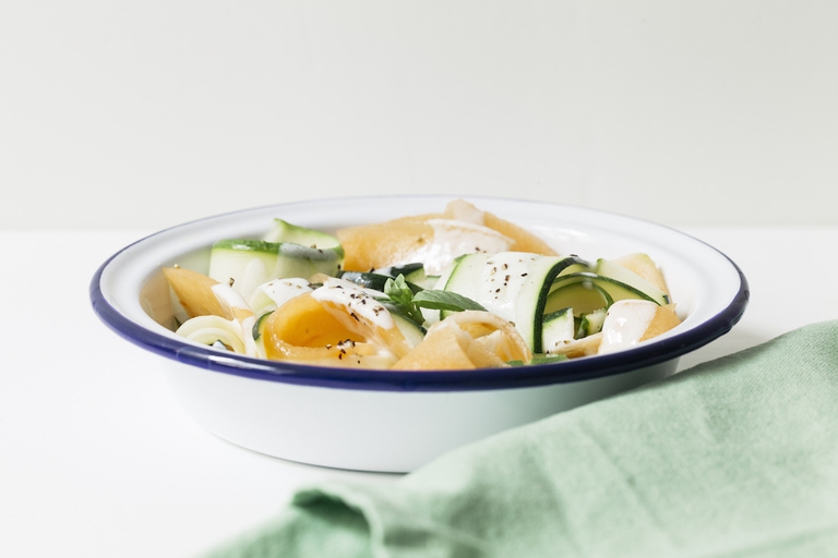 © Laura La Monaca courgette melon salad