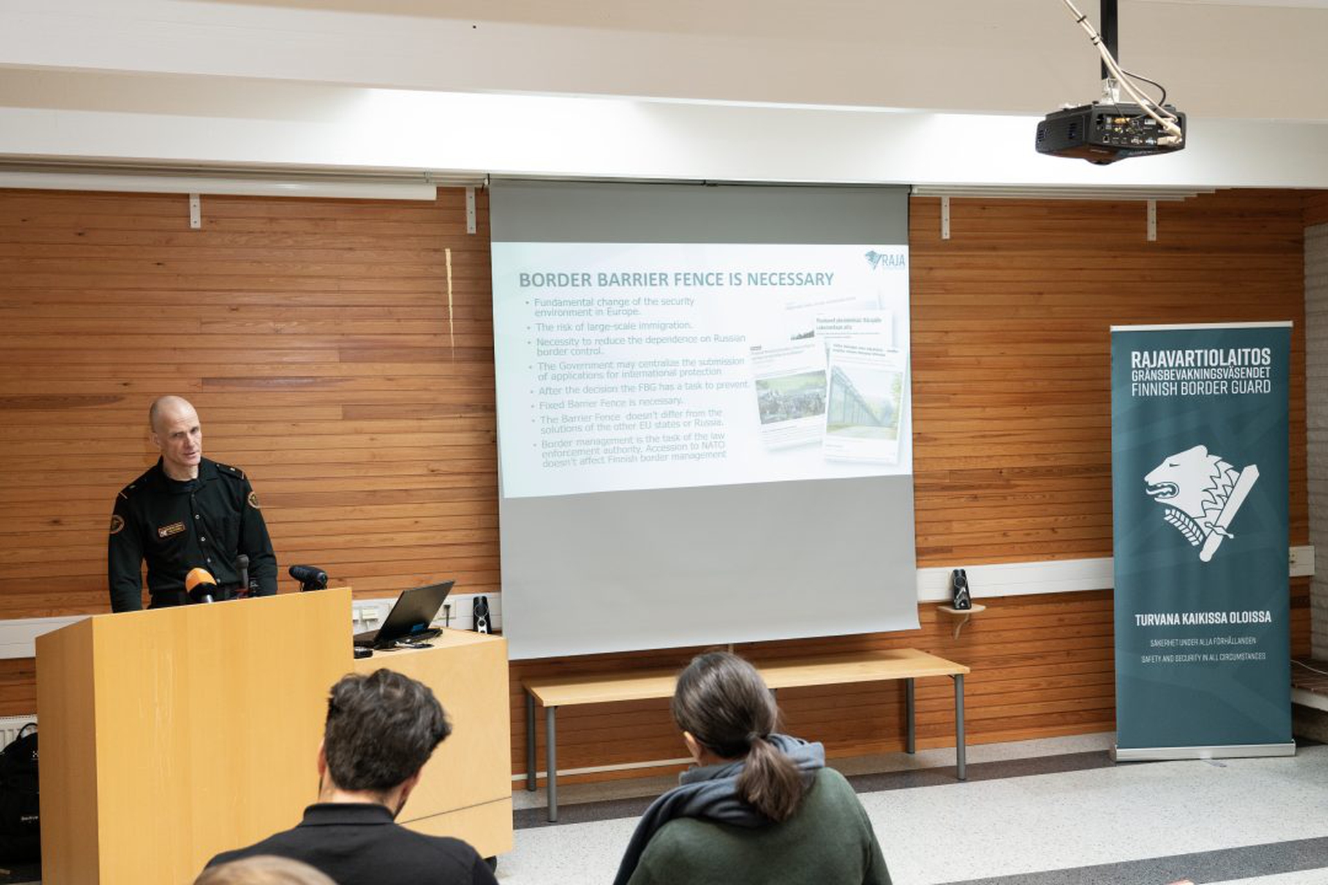 Barrier Fence Mediaday in Imatra, Finland's border city to Russia