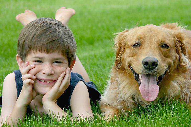 Young Boy With Dog