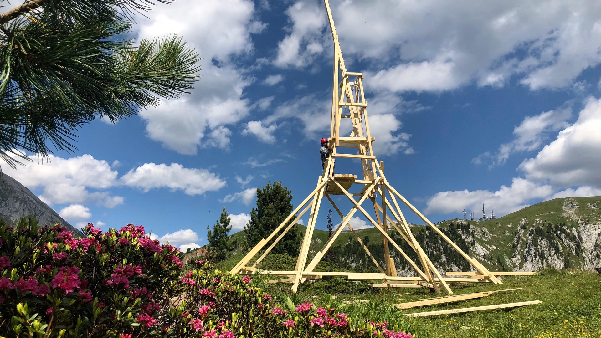 Duilio Forte crea Sleipnir a RespirArt foto Beatrice Calamari