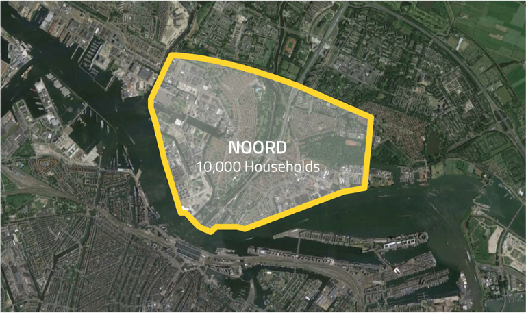 Il quartiere Noord di Amsterdam. ©https://wastedlab.nl/