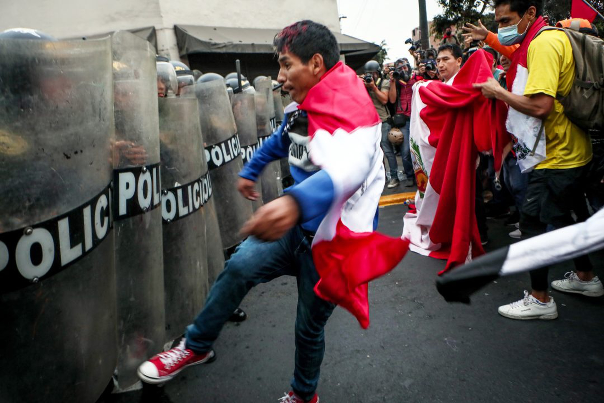 Protest against the government in Lima