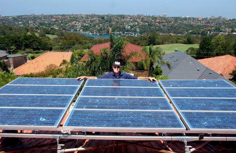 Pannelli solari su un tetto