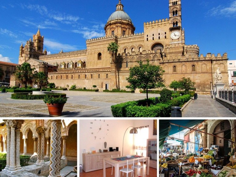 Immagini di Palermo e del B&B ecologico La Terrazza sui Normanni