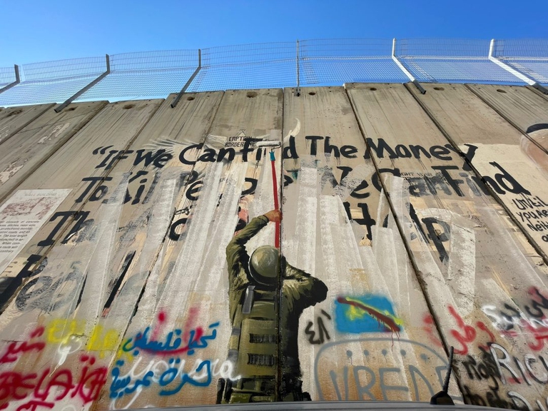 Il muro eretto da Israele in Palestina