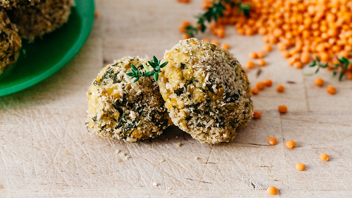 Polpette di lenticchie rosse