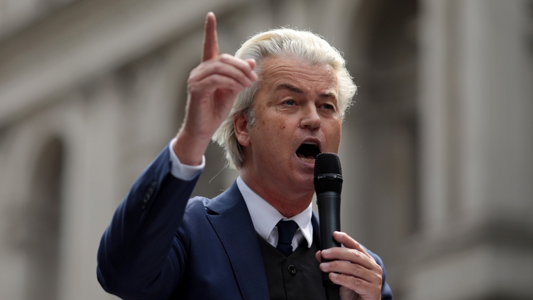 Il leader dell'estrema destra olandese, Geert Wilders