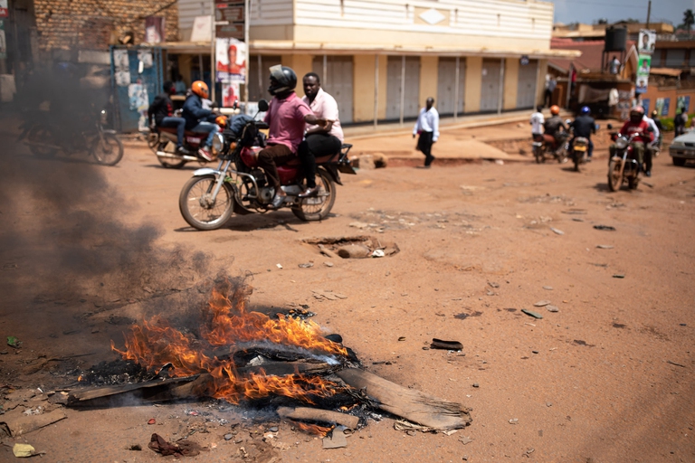 Rioting in Kampala, Uganda