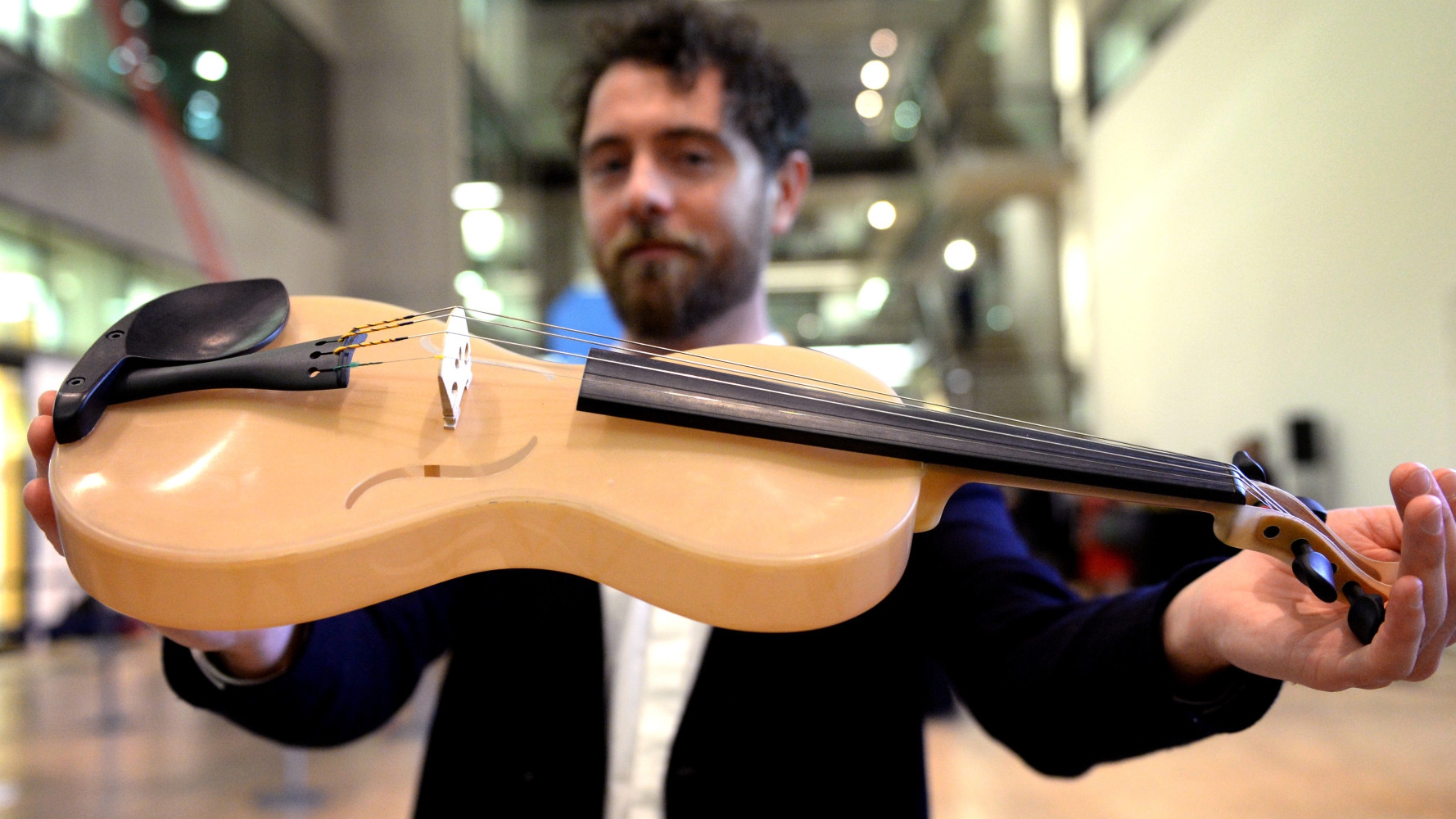This violin created by an Italian designer is made from spiders’ silk