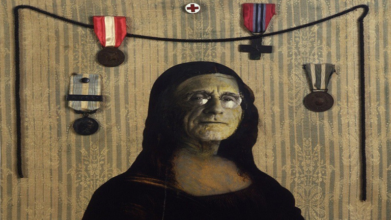 La Mona Lisa di Enrico Baj, omaggio dell'artista a Marcel Duchamp