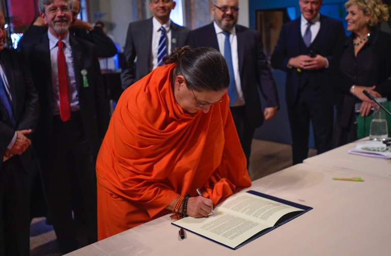 Religious leaders sign a letter to be delivered at G7 Environment asking the ministers to protect the Planet.