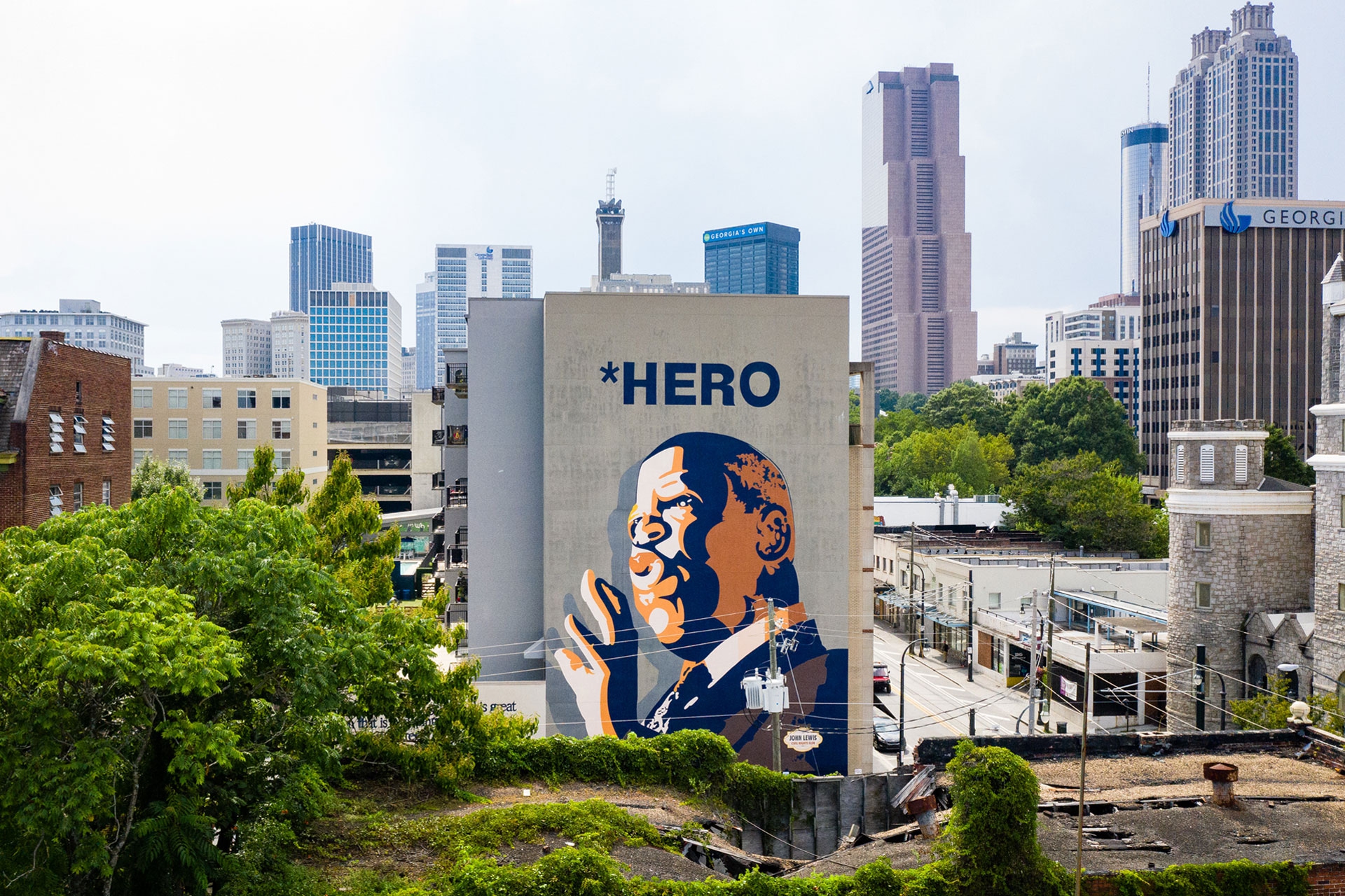 Il murale di John Lewis ad Atlanta